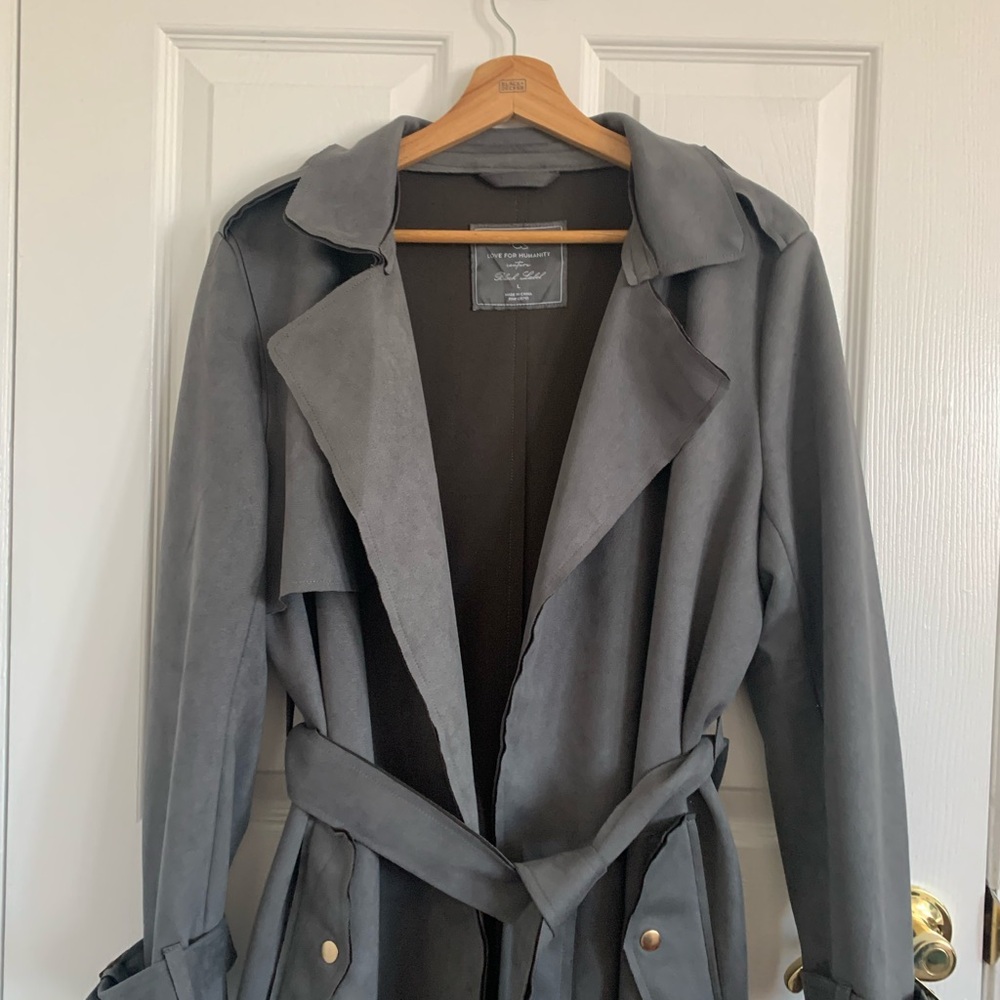 Black Label Couture Love for Humanity
Couture Grey Suede Trench Coat - Picture 4 of 10
